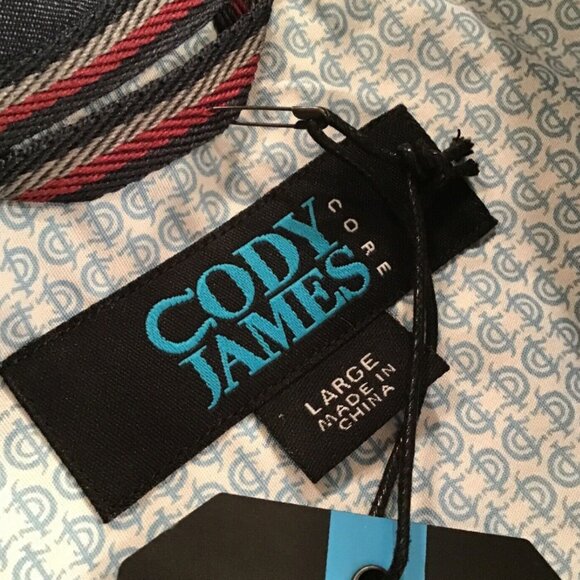 Cody James Men's Shirt Large Blue Button Up (NEW with flaw - PLEASE READ) - Picture 4 of 6